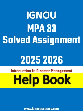 IGNOU MPA 33 Solved Assignment 2025 2026